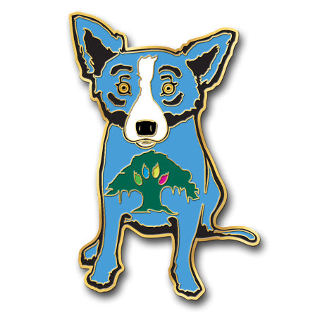 GRFA Blue Dog with Oak Tree Lapel Pin